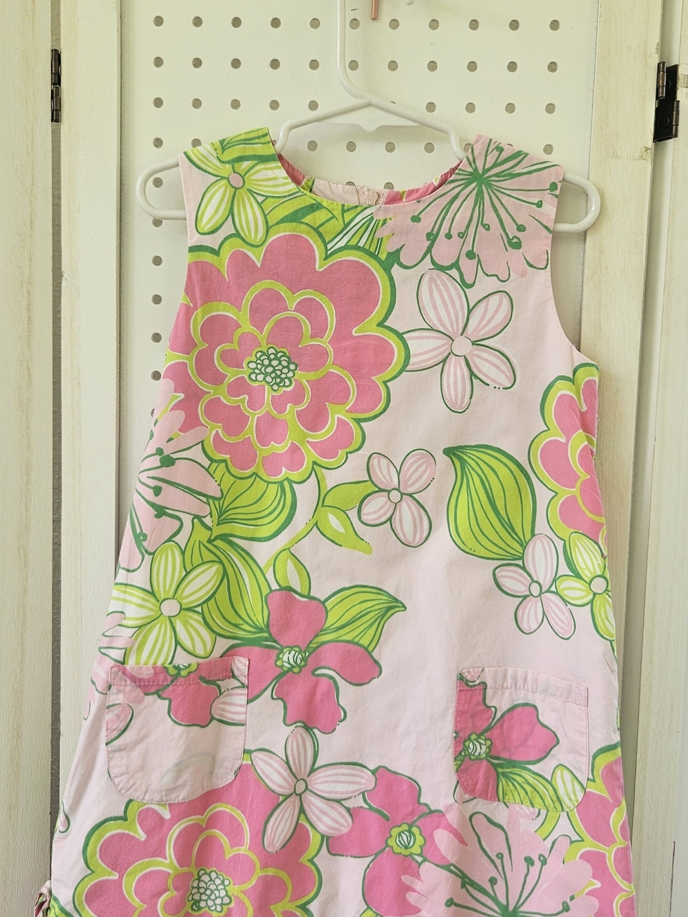 Lilly Pulitzer Pink & Green Floral Dress - Girls Size 5